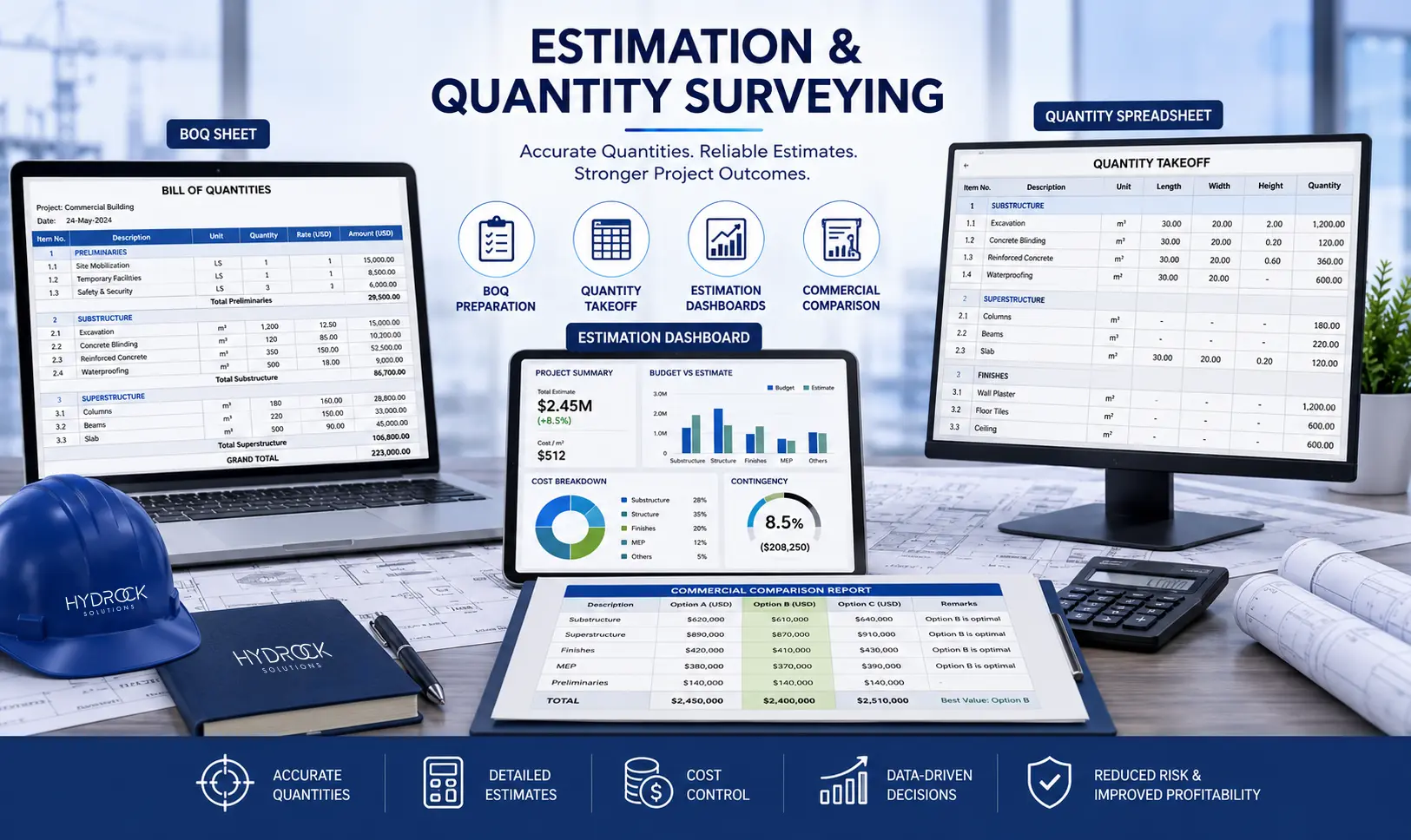 Estimation and quantity surveying services